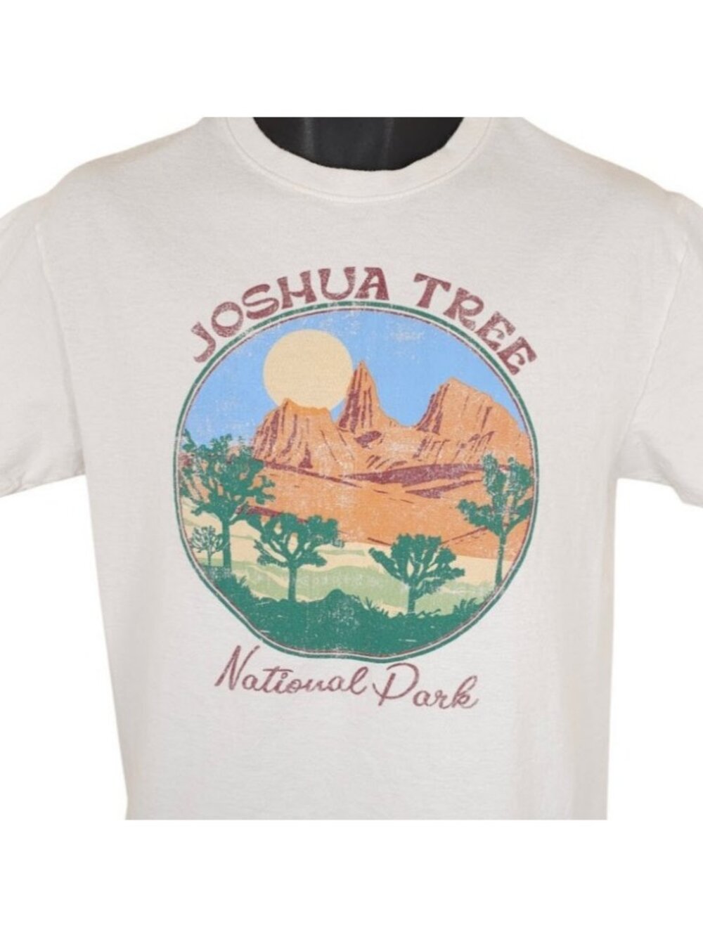 Joshua Tree T Shirt Mens Size Medium White National Park Travel Destination Tee